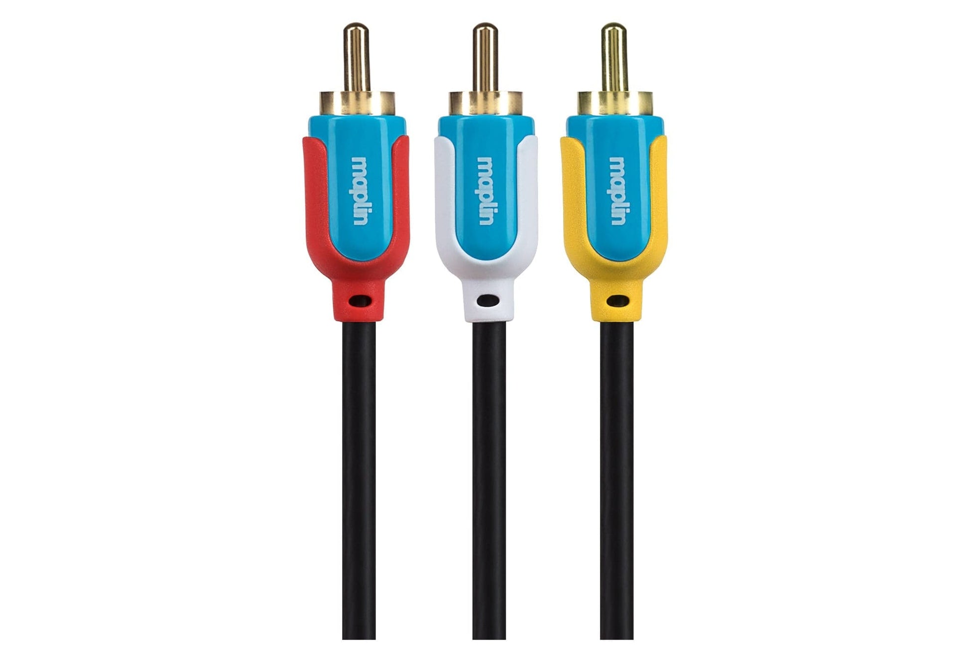 Maplin Triple RCA Phono to Triple RCA Phono Cable - Black, 3m - maplin.co.uk