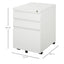 ProperAV Extra Steel 3-Drawer Rolling Filing Cabinet - White