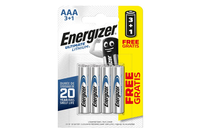 Energizer AAA Ultimate Lithium Batteries - Pack of 4 - maplin.co.uk