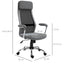 ProperAV Extra Linen-Feel Mesh Fabric High Back Swivel Office Chair - Grey - maplin.co.uk