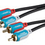 Maplin Twin RCA Phono Male to Twin RCA Phono Female Extension Cable - Black, 3m - maplin.co.uk