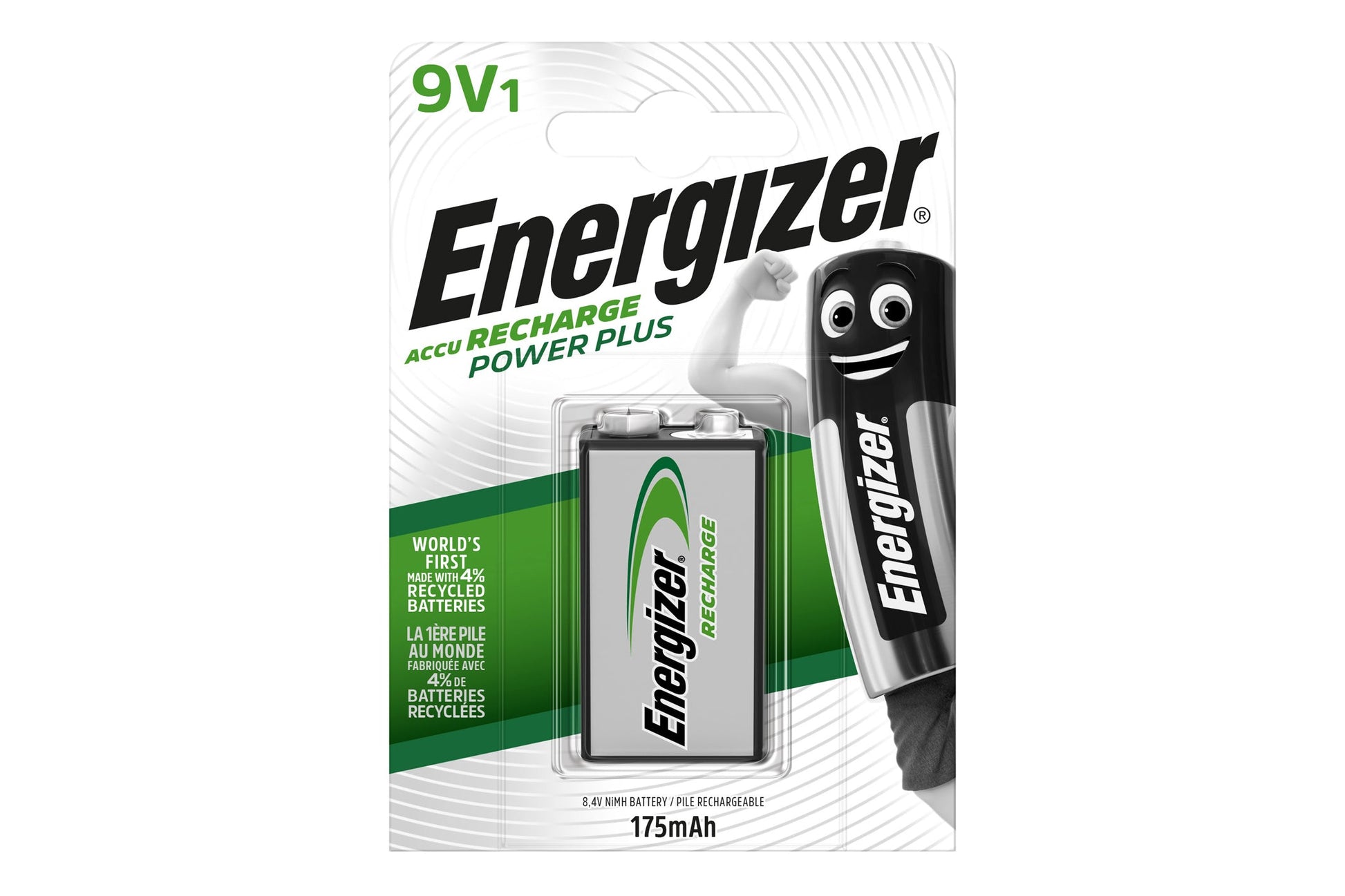 Energizer 9V 175mAh Recharge Power Plus Battery - maplin.co.uk