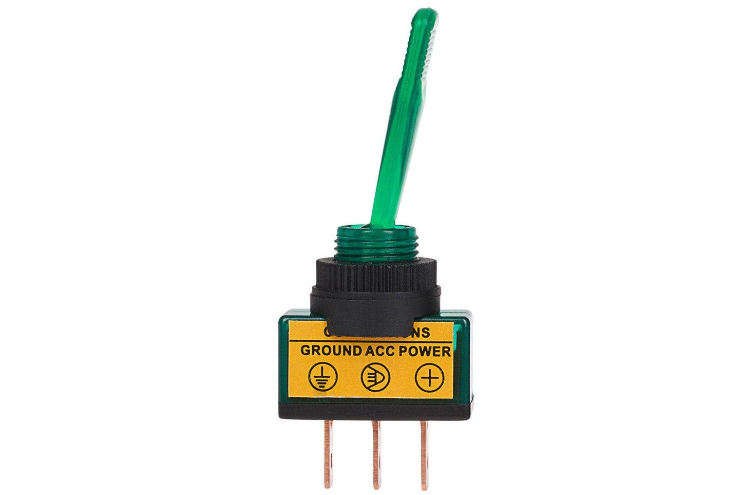 Maplin SPST Illuminated Toggle Switch - Green - maplin.co.uk