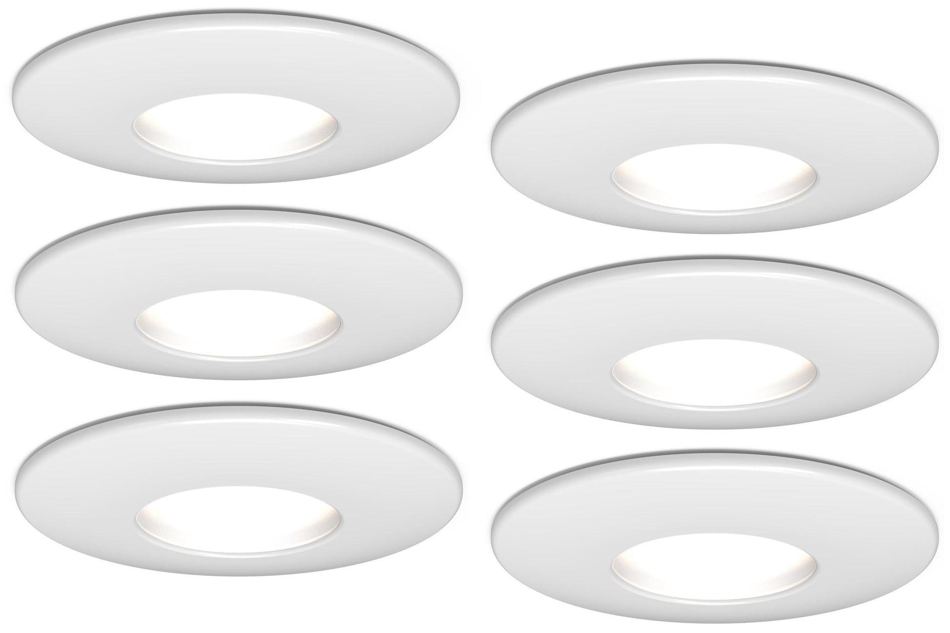 4lite IP20 GU10 Fire-Rated Downlight - Matte White - maplin.co.uk