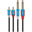 Maplin Twin 6.35mm 1/4" 2 Pole Jack to Twin RCA Phono Cable - Black, 1.5m - maplin.co.uk