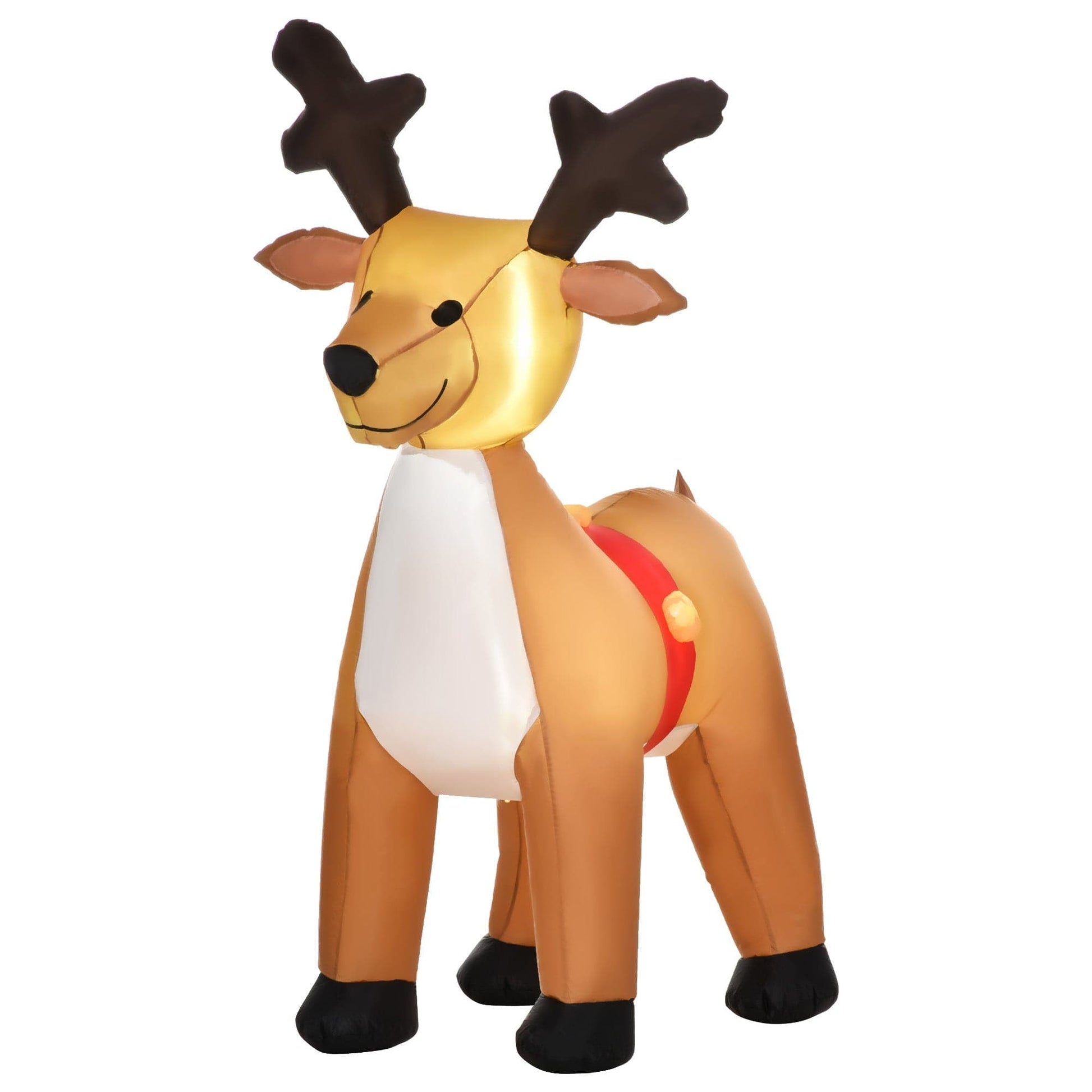 HOMCOM Inflatable LED Christmas Reindeer Outdoor Decoration - maplin.co.uk