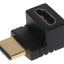 Maplin 90 Degree Fixed Angle HDMI Male to HDMI Female Adapter - Black - maplin.co.uk