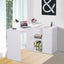 ProperAV Extra Rotating L-Shaped Corner Computer Desk with Storage Shelf Drawer Combo