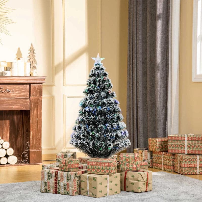 HOMCOM 4ft 120cm Pre-Lit Multicolour LED Artificial Christmas Tree - maplin.co.uk