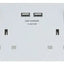 British General Round Edge 13A 2 Gang Switched Socket with 2x USB-A 3.1A - White - maplin.co.uk