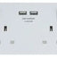 British General Round Edge 13A 2 Gang Switched Socket with 2x USB-A 3.1A - White - maplin.co.uk