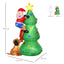 HOMCOM 1.8m Inflatable LED Christmas Tree with Santa Claus Decoration - maplin.co.uk