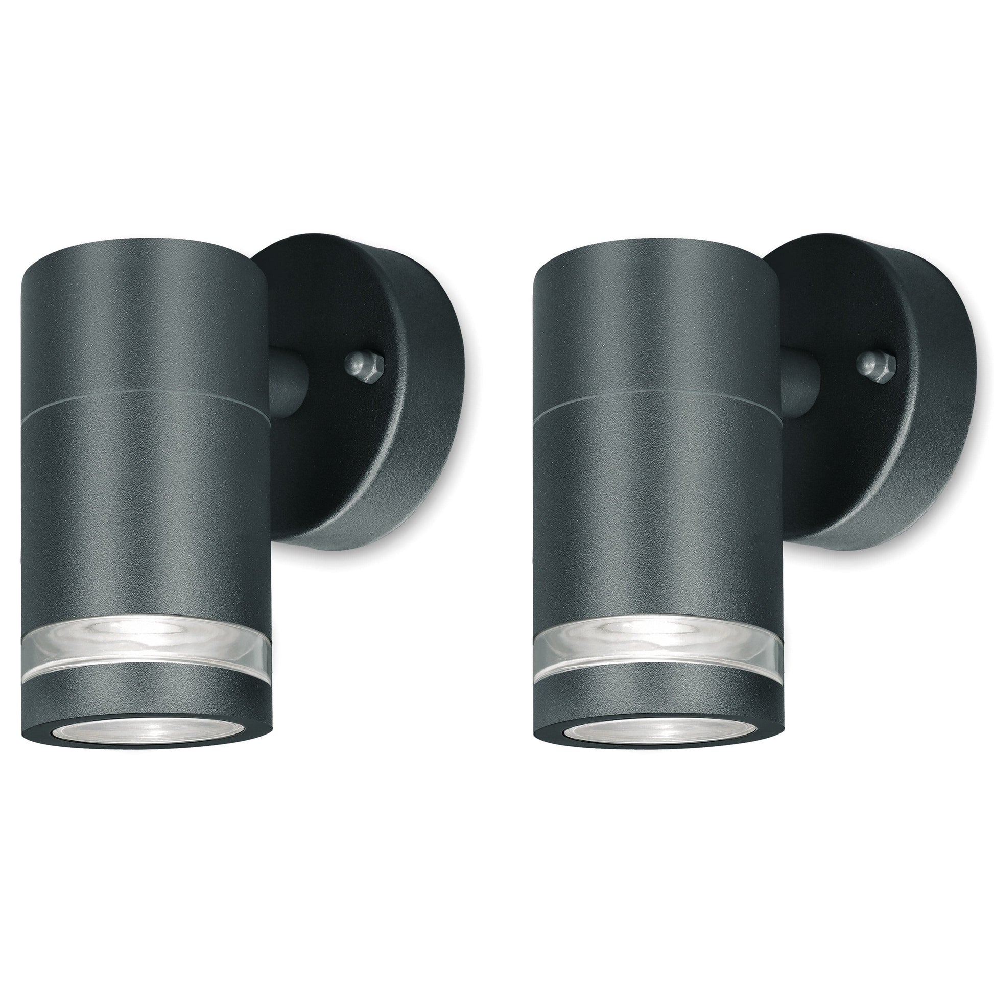 4lite Marinus GU10 Single Direction Outdoor Wall Light without PIR - Anthracite - maplin.co.uk