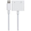 Maplin Lightning to Dual Lightning Audio & Charging Port Adapter - White, 10cm