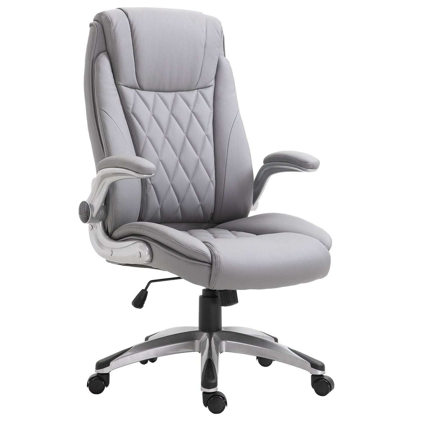 ProperAV Extra PU Leather Ergonomic Swivel Office Chair with Headrest - maplin.co.uk