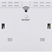 British General Square Edge 13A 2 Gang Switched Socket with Wi-Fi Extender - White - maplin.co.uk