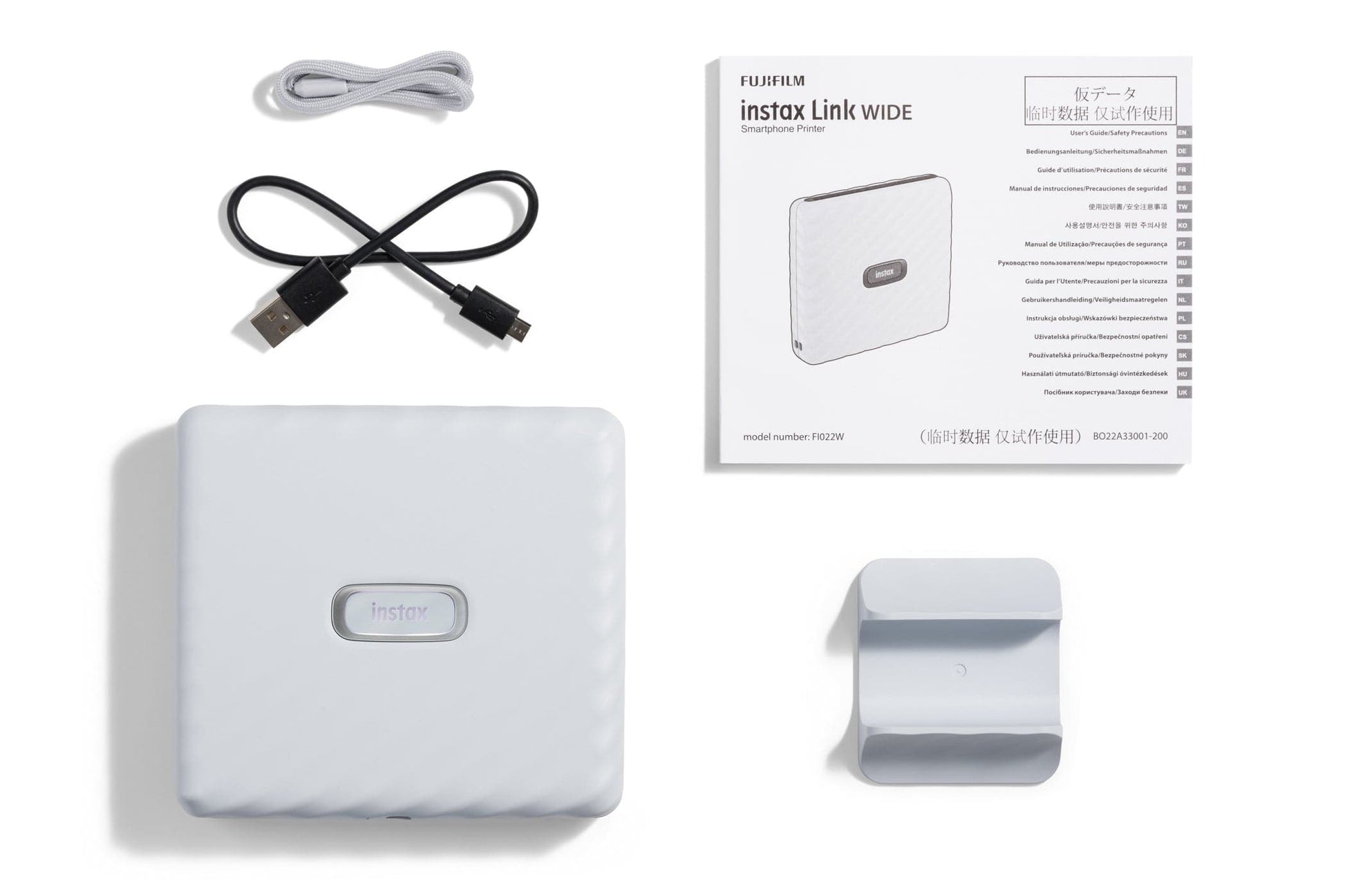  instax Mini Link Smartphone Printer, Ash White