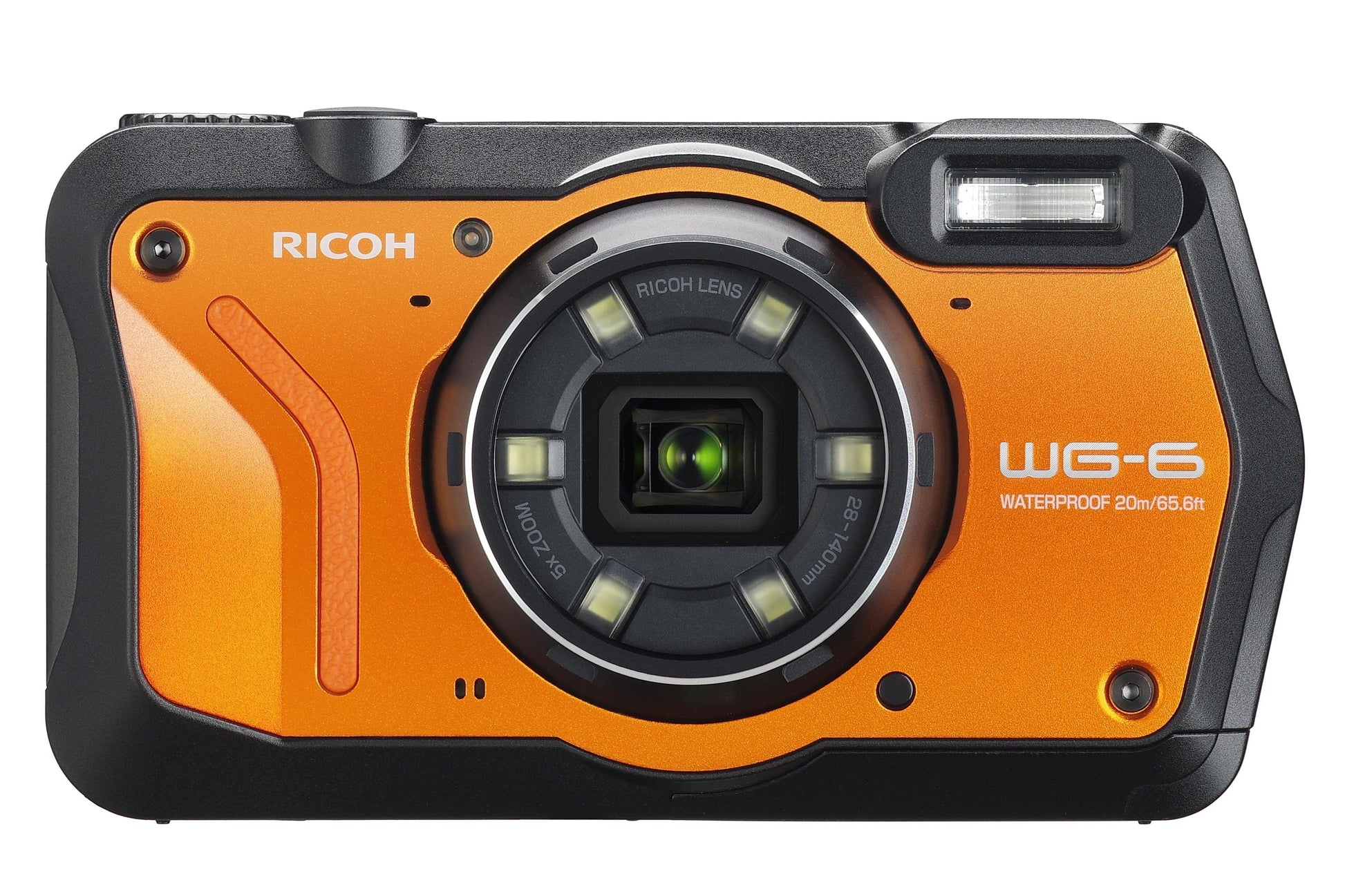 Ricoh WG-6 20MP 5x Zoom Tough Compact Camera - Orange - maplin.co.uk