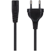 Maplin Power Lead IEC C7 Fig 8 2 Pin Plug to Euro 2 Pin Plug - 2m (Not Fused) - maplin.co.uk