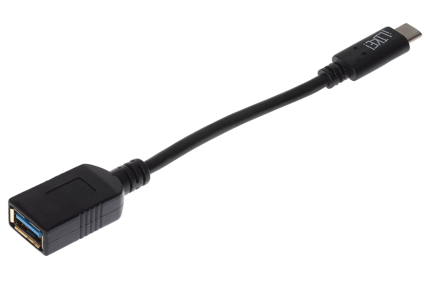 Maplin USB-C to USB-A 3.1 Gen 1 Female Adapter - Black, 14cm - maplin.co.uk