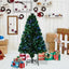 HOMCOM 4ft Pre-Lit Fibre Optic Artificial Christmas Tree Holiday with Tree Topper - maplin.co.uk