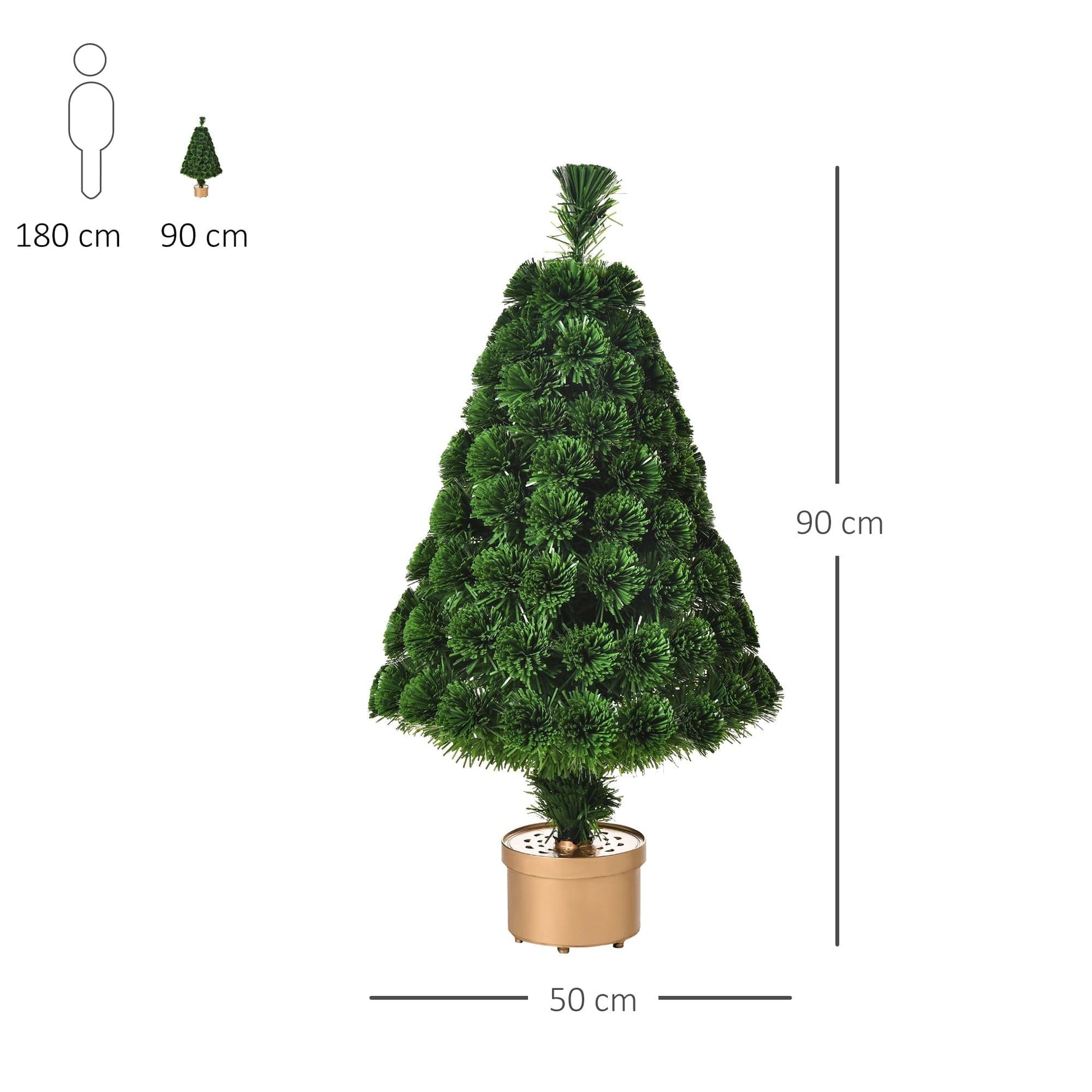 HOMCOM 3ft Pre-Lit LED Tabletop Artificial Christmas Tree - maplin.co.uk