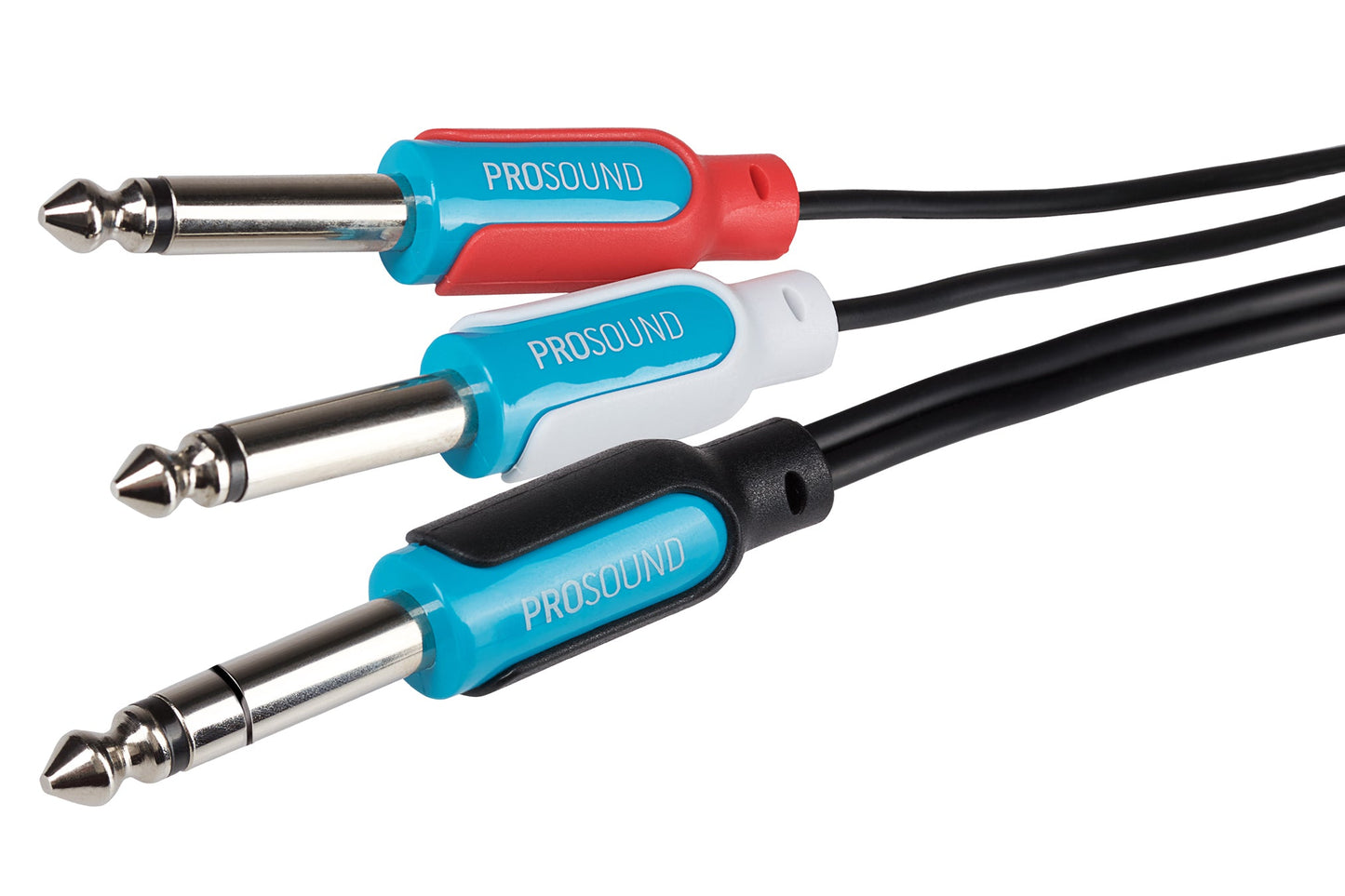 ProSound Twin 1/4" 6.35mm 2 Pole Jack Plugs to Single 1/4" 6.35mm 3 Pole Jack Cable - maplin.co.uk