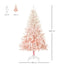 HOMCOM 6ft Pink Artificial Christmas Tree with Metal Stand - maplin.co.uk