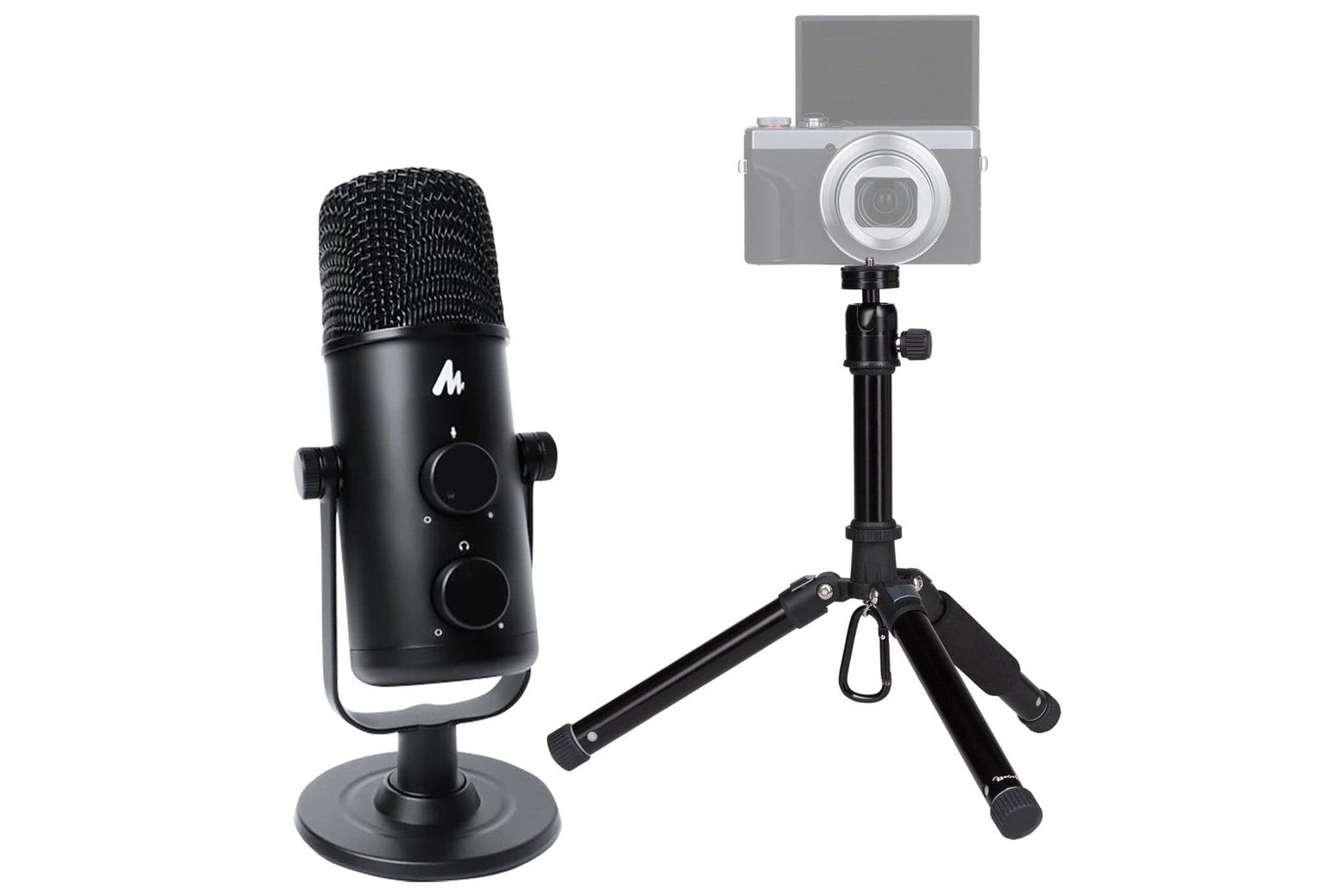 Maono USB-C Studio Desk Top Podcast Microphone Kit with Portable Mid-Size Tripod - maplin.co.uk