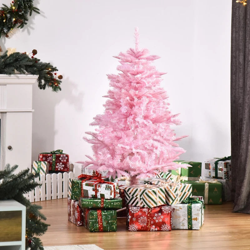 HOMCOM 4ft Pink Artificial Christmas Tree - maplin.co.uk