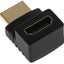 Maplin 90 Degree Fixed Angle HDMI Male to HDMI Female Adapter - Black - maplin.co.uk