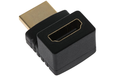 Maplin 90 Degree Fixed Angle HDMI Male to HDMI Female Adapter - Black