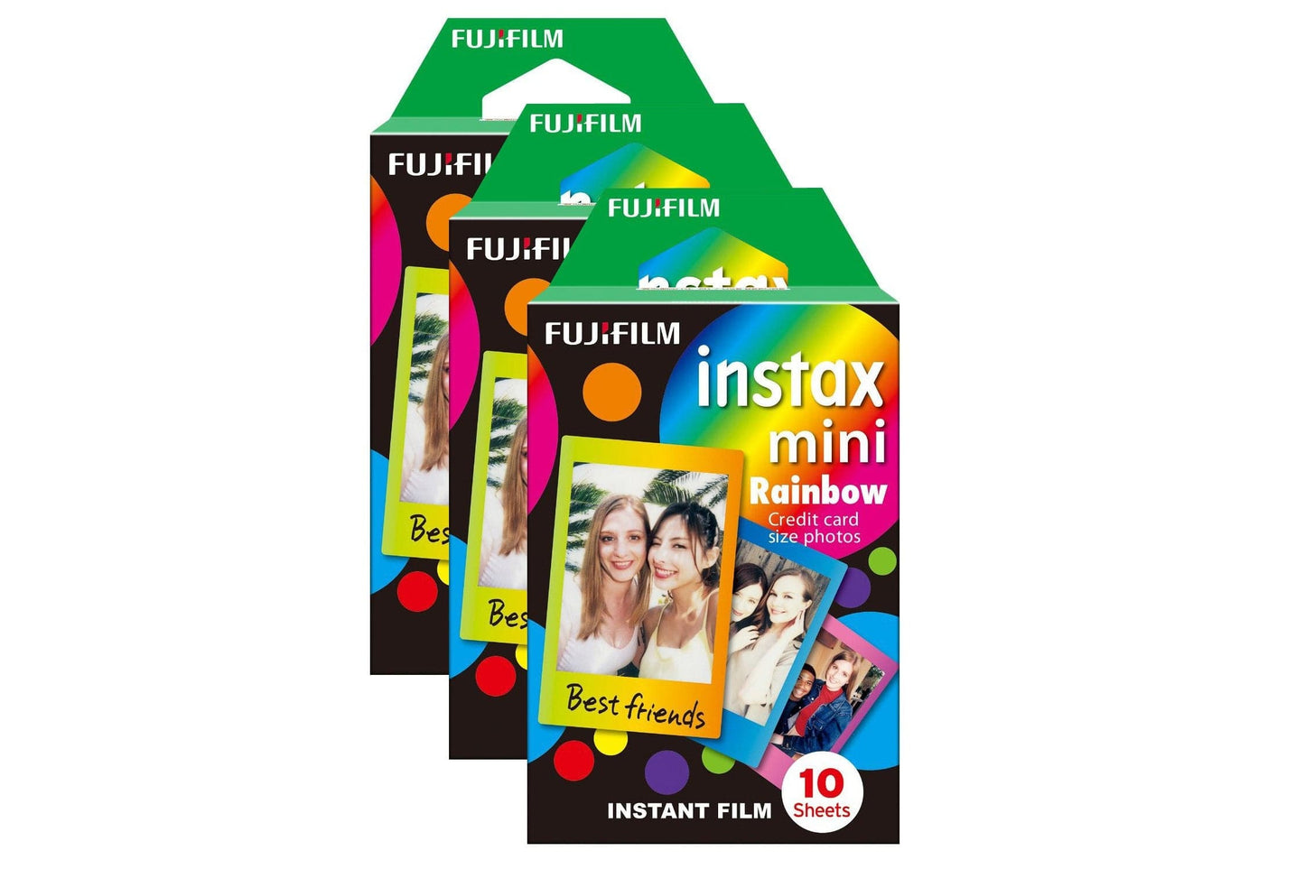 Fujifilm Instax Mini Instant Photo Film - Rainbow Pack of 30