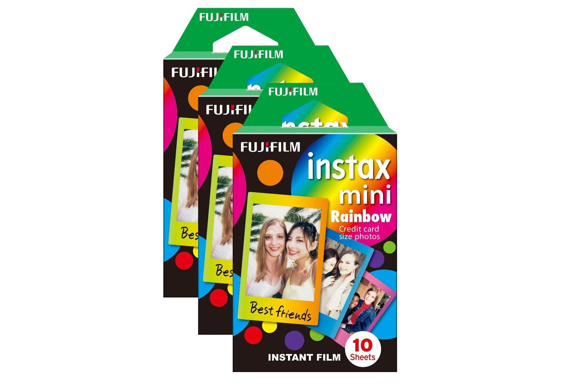 Fujifilm Instax Mini Instant Photo Film - Rainbow Pack of 30