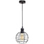 4lite WiZ Connected Decorative Bird Cage Lighting Pendant with ST64 Amber Coated Filament LED Smart Bulb - Black - maplin.co.uk