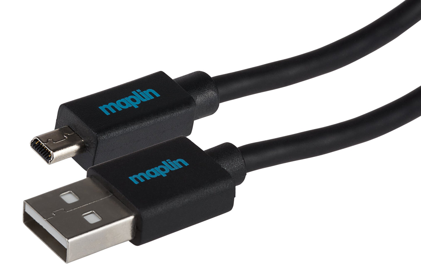 Maplin USB-A to 8-Pin Mini USB Cable for Data & Photo Transfer - Black, 3m - maplin.co.uk