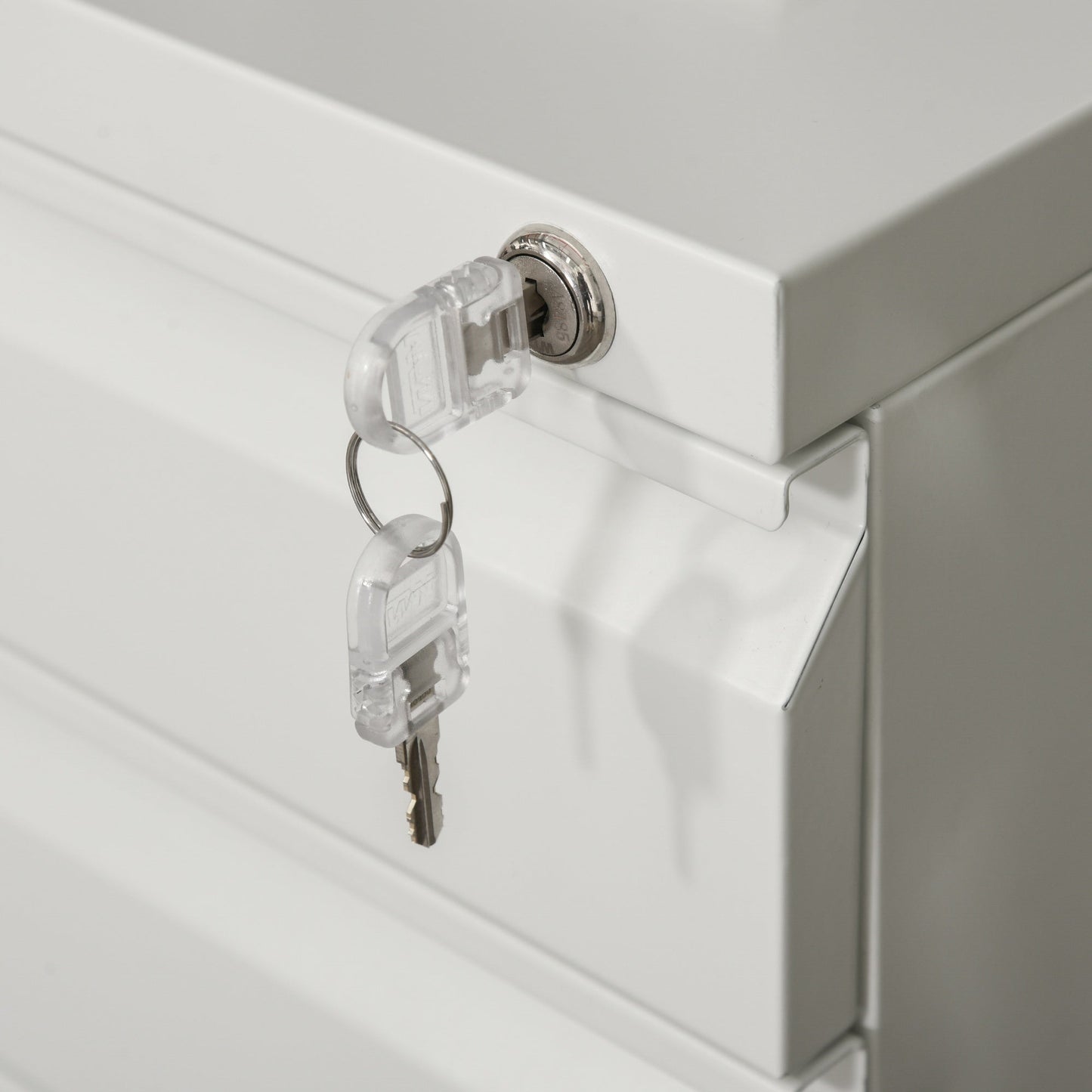 ProperAV Extra Steel 3-Drawer Rolling Filing Cabinet - White - maplin.co.uk