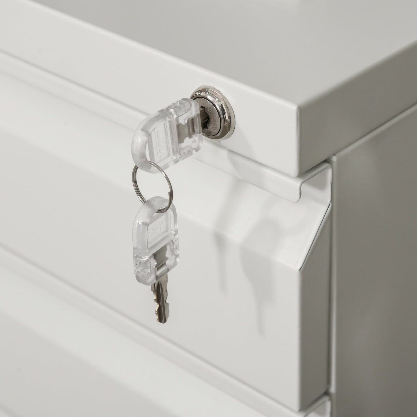ProperAV Extra Steel 3-Drawer Rolling Filing Cabinet - White