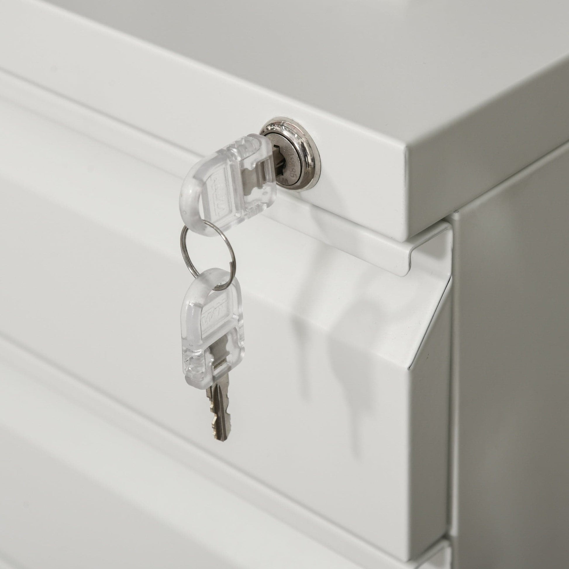 ProperAV Extra Steel 3-Drawer Rolling Filing Cabinet - White
