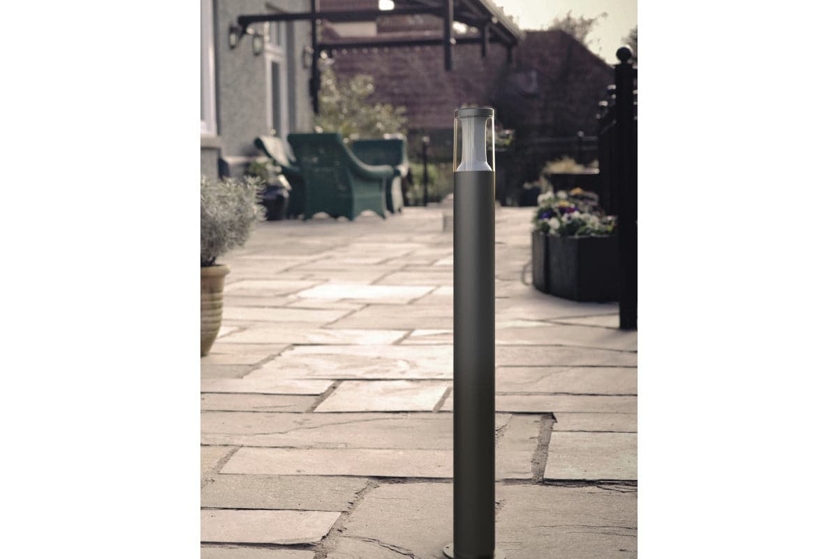 4lite Die-Cast Aluminium LED Bollard - 900mm, Graphite - maplin.co.uk