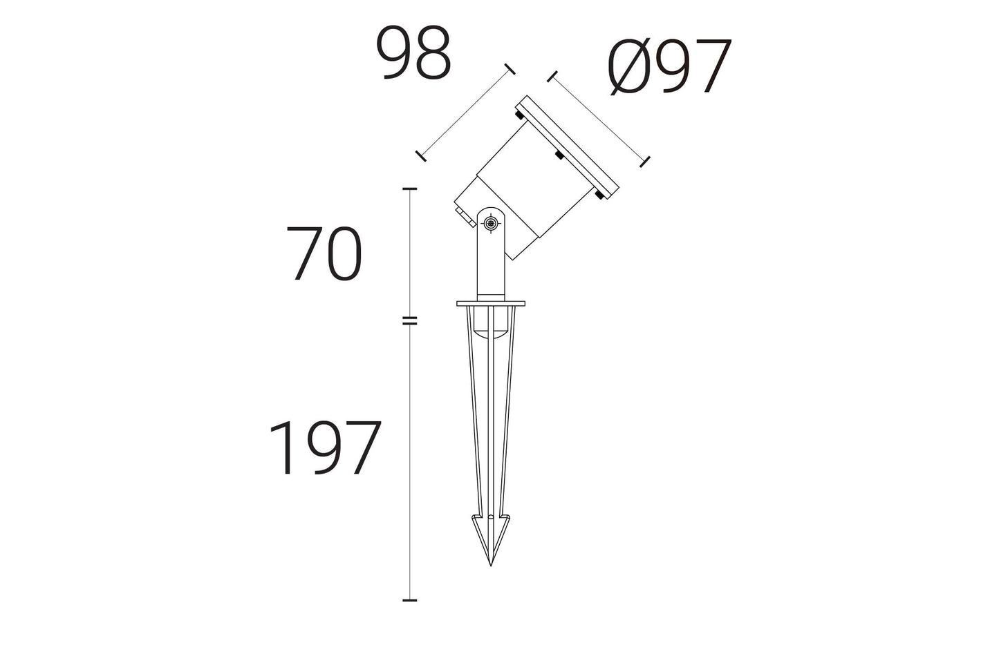 4lite GU10 Outdoor Garden Spike Light - maplin.co.uk