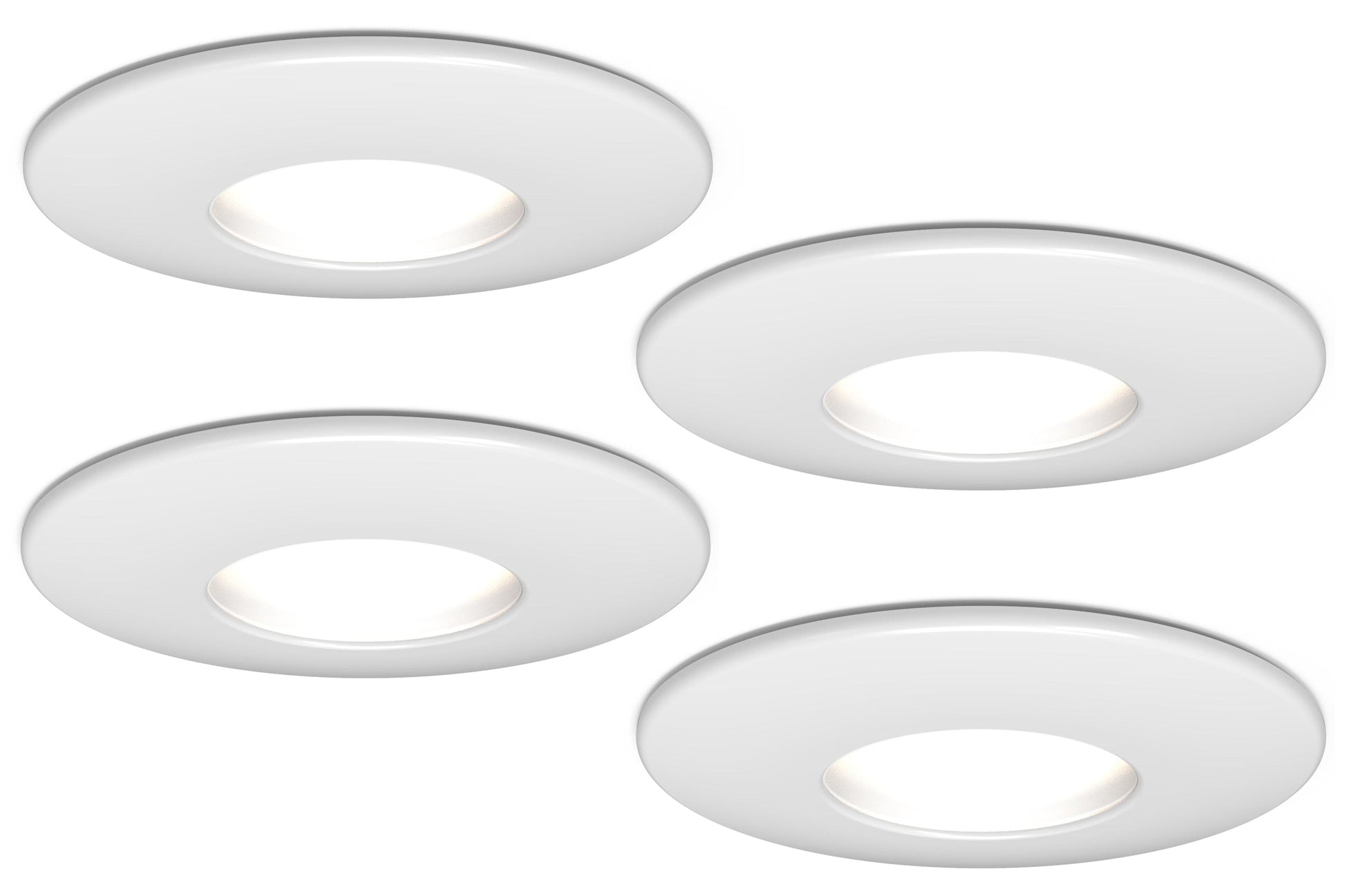 4lite IP20 GU10 Fire-Rated Downlight - Matte White - maplin.co.uk