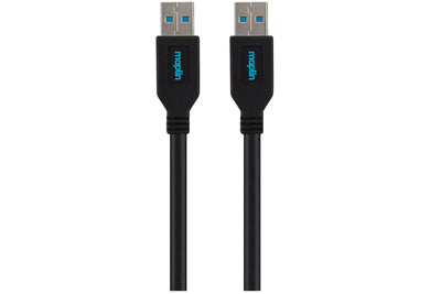 Maplin USB-A 3.0 to USB-A 3.0 Super Speed 5Gbps Cable - Black, 3m - maplin.co.uk