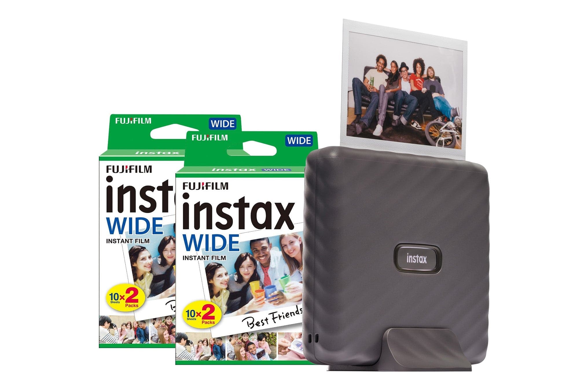 Fujifilm Instax Link Wide Printer - Mocha Grey Printer + 40 Shot Pack