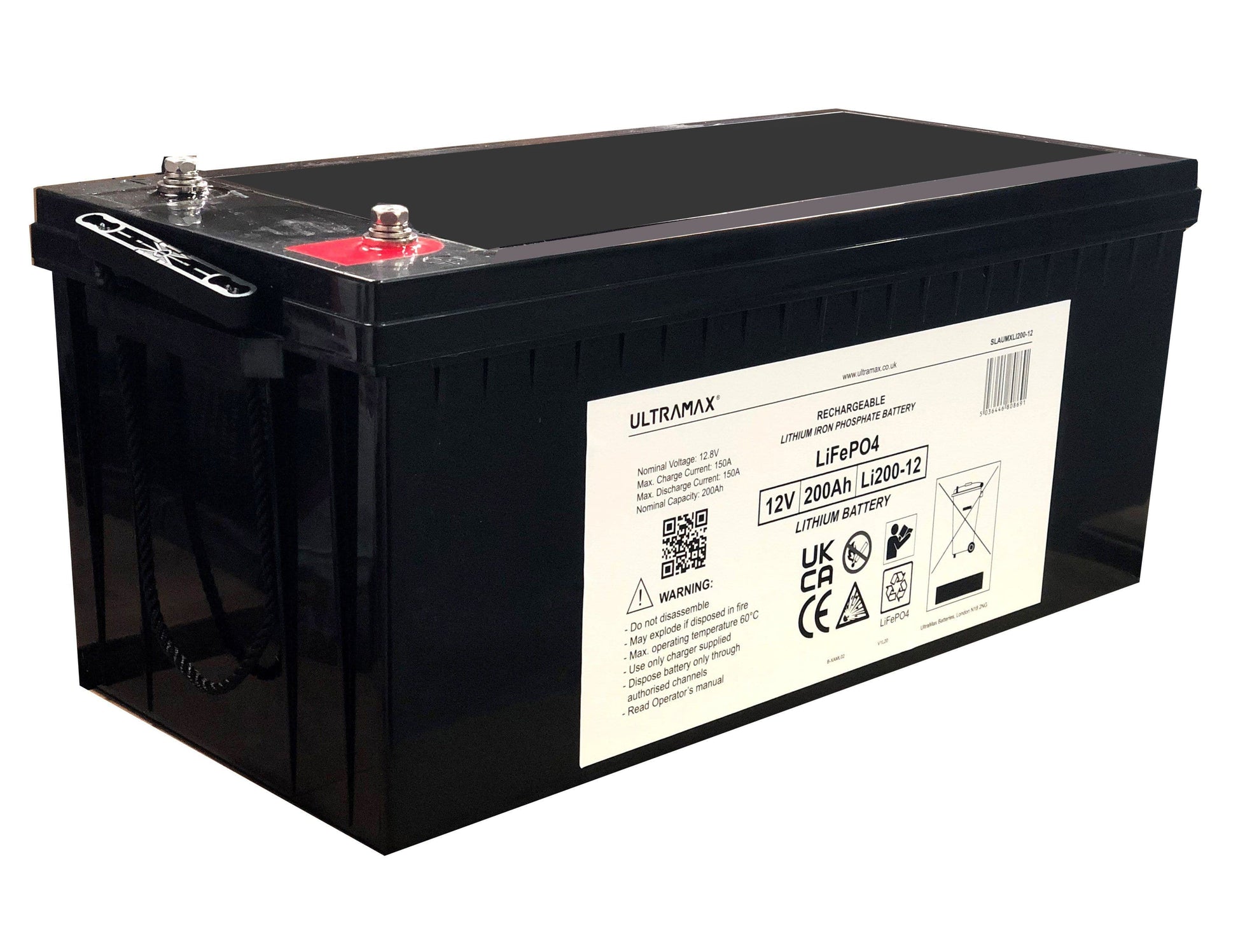 Maplin Ultra 12V 200Ah Lithium Iron Phosphate LiFePO4 Battery - maplin.co.uk