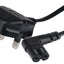 Maplin Power Lead IEC C7 Fig 8 2 Pin Angled Plug to UK 3 Pin Plug - 1.5m, 3 Amp Fuse - maplin.co.uk