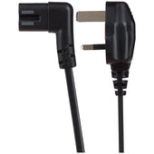 Maplin Power Lead IEC C7 Fig 8 2 Pin Angled Plug to UK 3 Pin Plug - 1.5m, 3 Amp Fuse - maplin.co.uk