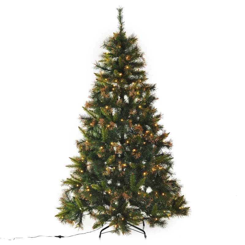 HOMCOM 5ft Pre-Lit LED Artificial Christmas Tree with Metal Stand - maplin.co.uk