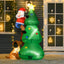 HOMCOM 1.8m Inflatable LED Christmas Tree with Santa Claus Decoration - maplin.co.uk