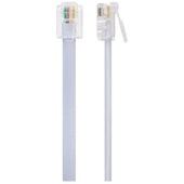 Maplin RJ11 to RJ11 6P4C ADSL Telephone Modem Lead - White, 3m